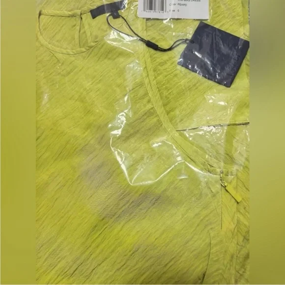 Tibi NWOT The Crinkle Slip Midi Bias Dress - Yellow - Picture 5 of 5